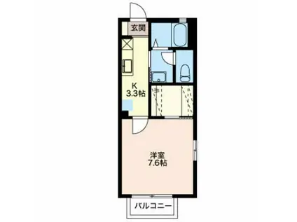STEP COURT ONIWA(1K/1階)の間取り写真