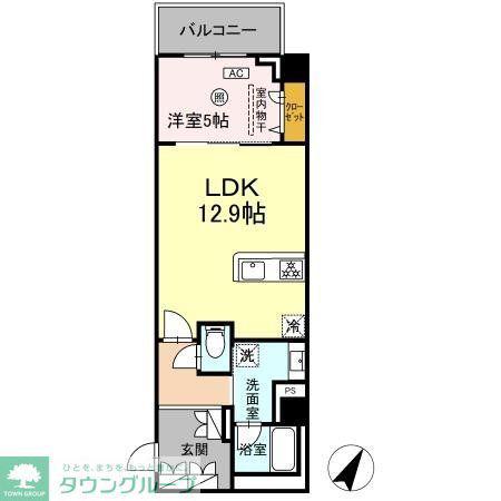 KYOKUYOUモダンベース天神(1LDK/3階)の間取り写真