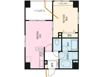 センチュリーシティ(1DK/6階)の間取り写真