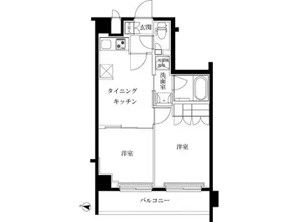 ルーブル志村坂上(2DK/4階)の間取り写真