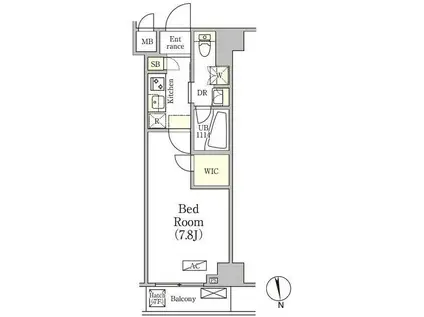 アーバネックス南品川2(1K/7階)の間取り写真