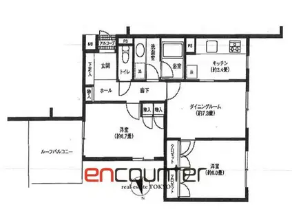 ソフィアコート南荻窪(2LDK/3階)の間取り写真