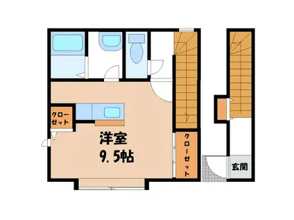 SORA境町(ワンルーム/2階)の間取り写真