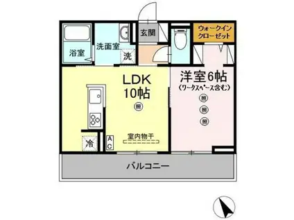 メゾン・ド・シャトー(1LDK/3階)の間取り写真