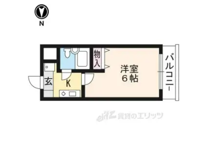 ロイヤルヒルズ鷹ヶ峯(1K/3階)の間取り写真