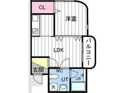 コンパネロ(1LDK/4階)の間取り写真