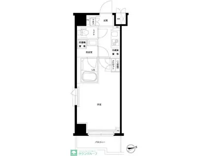 ルーブル川崎矢向(1K/5階)の間取り写真