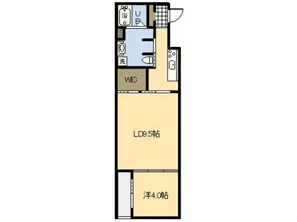 AKHC(1LDK/2階)の間取り写真
