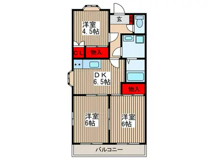 グランテ-ジ壱番館(3DK/3階)の間取り写真