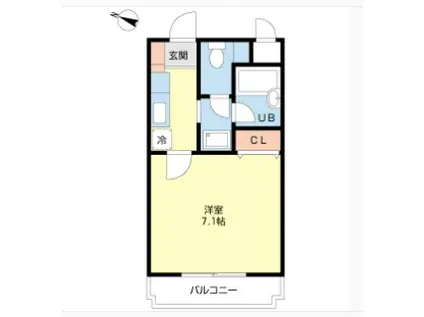 エスターテ(1K/1階)の間取り写真