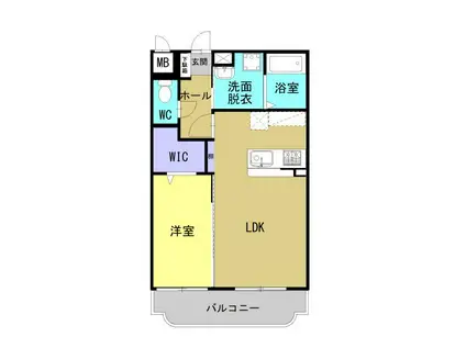 グレイスメゾン咲田(1LDK/2階)の間取り写真