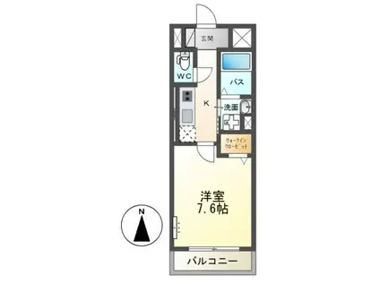 アーバンプレイス(1K/1階)の間取り写真