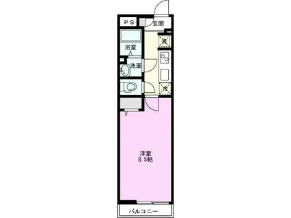 リブリ・草加瀬崎II(1K/1階)の間取り写真