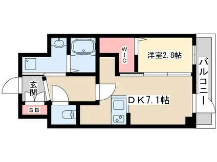 エステムコート新大阪16パルス(1DK/7階)の間取り写真