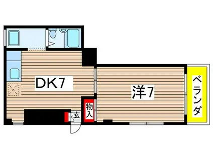 勝井マンション(1DK/1階)の間取り写真