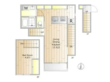 レスポワール祐天寺(1LDK/2階)の間取り写真