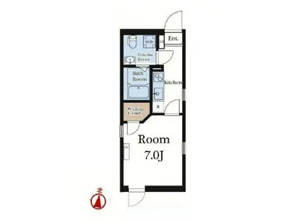 シース住吉(1K/1階)の間取り写真