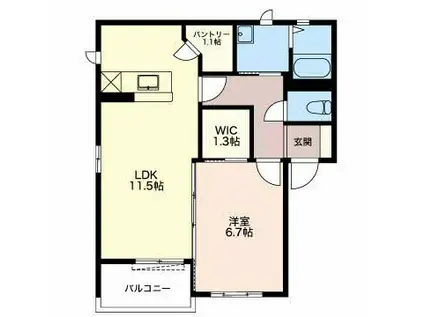 サイプレス西千代田(1LDK/1階)の間取り写真