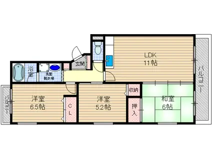 ボアソルテ(3LDK/5階)の間取り写真