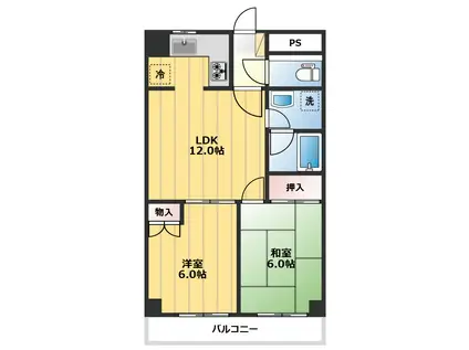 カーサ・ボスコ(2LDK/3階)の間取り写真