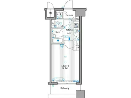 ガラ・ステーション木場(1K/3階)の間取り写真
