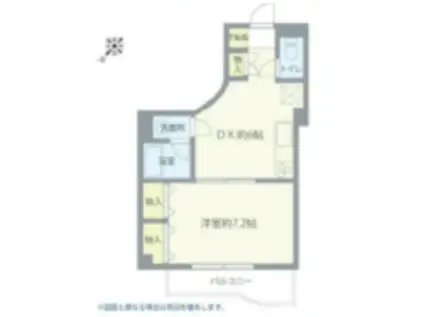 シャトレー深沢(1DK/2階)の間取り写真