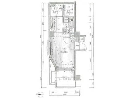 プレール・ドゥーク豊洲スクエア(1K/5階)の間取り写真