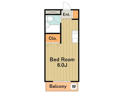 コートニュータウン(1K/3階)の間取り写真