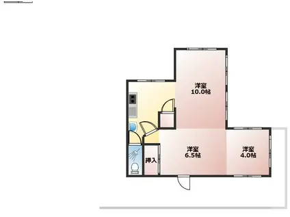 上間共同 2階(3K/2階)の間取り写真