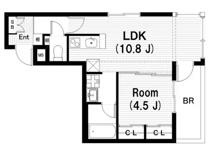 フェリシタ彦根(1LDK/4階)の間取り写真