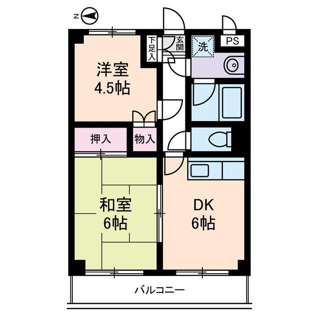 アメニティーハウス(1K/3階)の間取り写真