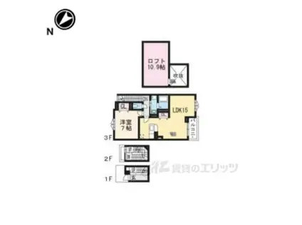 アン・フォレストⅡ(1LDK/1階)の間取り写真