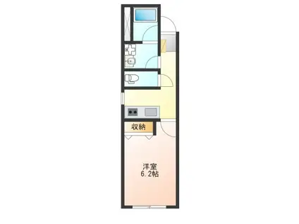 プレシャス・プレイスS(1K/4階)の間取り写真