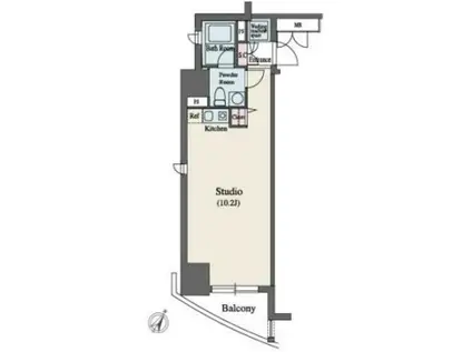 MFPR代々木タワー(ワンルーム/11階)の間取り写真