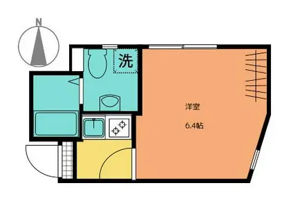 NANOCARE NISHIARAI(1K/2階)の間取り写真