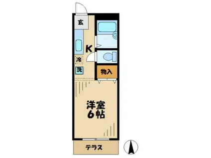 メゾンブランシュ(1K/2階)の間取り写真