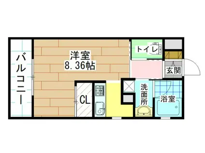 EL CEREZO(1K/4階)の間取り写真