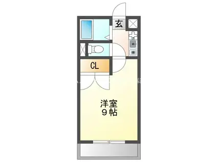 MH-ARC東幸(1K/2階)の間取り写真