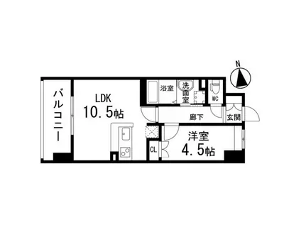 ディークレスト太子堂駅前ウエスト(1LDK/12階)の間取り写真