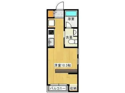 コレクション浄心(ワンルーム/3階)の間取り写真