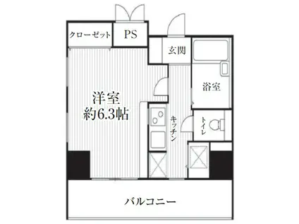 HF南麻布レジデンス(1K/5階)の間取り写真