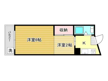 第2平井ビル(1K/6階)の間取り写真