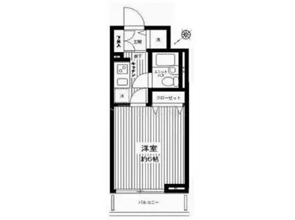 ZOOM東銀座(1K/7階)の間取り写真