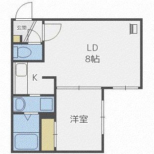 アーバンクラスタ元町II(1LDK/2階)の間取り写真