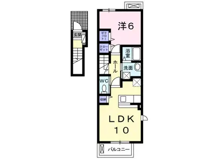 セトゥール コート III(1LDK/2階)の間取り写真