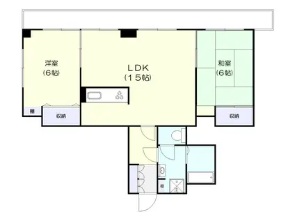 城東グランドレジデンス(2LDK/4階)の間取り写真