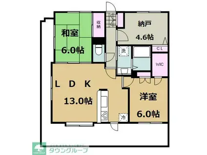 ガーデンシティ東浦和(2SLDK/2階)の間取り写真