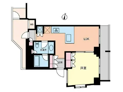 ビーロット小石川レジデンス(1LDK/7階)の間取り写真