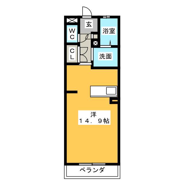 ラ・ソフィア(ワンルーム/2階)の間取り写真