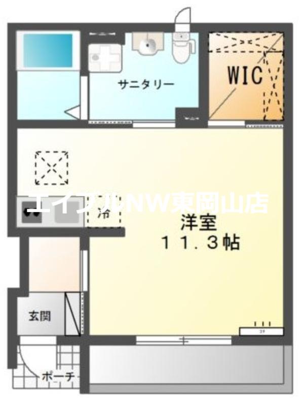 ロートス(ワンルーム/1階)の間取り写真
